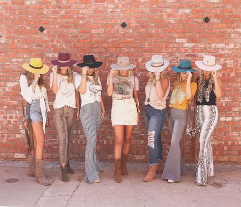 Charlie 1 Horse on Instagram: “Spotted: Charlie's Angels have landed... #Repost from @serenitysalonwf” Charlie Horse Hats Outfit, Charlie One Horse Hats Outfit, Cowboy Outfits For Women Cowgirls, Cowgirl Style Outfits Rodeo, Casual Cowgirl Outfits, Cowboy Outfits For Women, Cute Cowgirl Outfits, Bar Outfits, Cowgirl Style Outfits