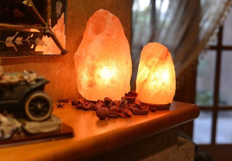 Salt Lamps May Be the Secret to Feeling Happier At Home  - HouseBeautiful.com Himalayan Salt Lamp Benefits, Salt Lamp Benefits, Pink Himalayan Salt Lamp, Himalayan Rock Salt Lamp, Pink Salt Lamp, Salt Rock Lamp, Himalayan Rock Salt, Salt And Light, Salt Lamps