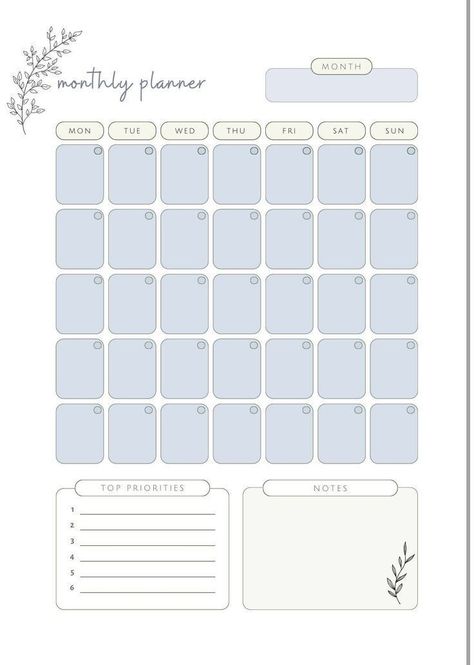 Monthly Planner Template Minimal Planner | Monthly Printable Planner by  Marie goalsettingplanner... officeplanner #aesthetic_notion_school_template #plannerlayouts #aestheticplanner📅. Study Planner Printable Free, Study Planner Free, Template Study, Daily Planner Book, Planner Monthly Layout, Minimal Planner, Calendar Design Template, Monthly Printable, Undated Monthly Planner