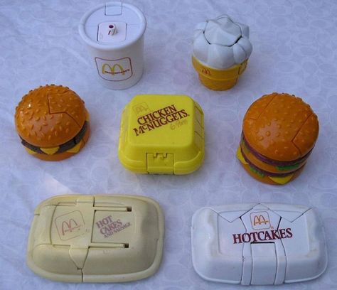 " Happy meal " toys given by McDO. / Les petits gadgets " happy meal " donnés en cadeaux par McDo ! Mcdonalds Fast Food, Mcdonald's Toys, Chicken Mcnuggets, Mcdonalds Toys, Food Toys, Transformers Toys, 80s Toys, 90s Childhood, Happy Meal Toys