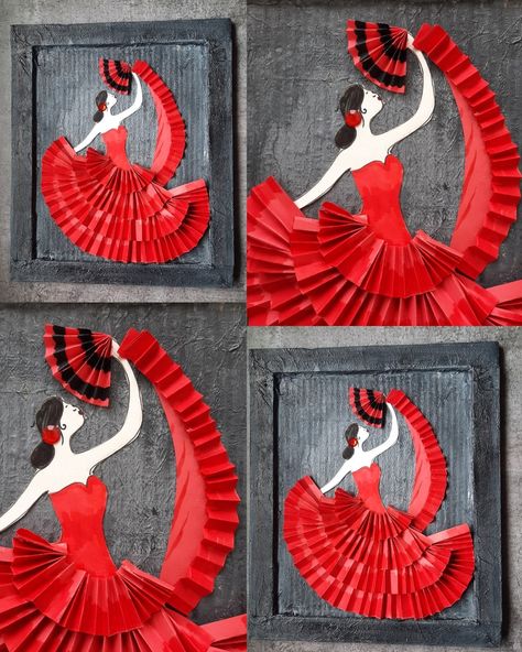 Storybook Crafts, Hispanic Heritage Month Activities, Spanish Classroom Decor, Red Wall Decor, Teacher Classroom Decorations, Cultural Crafts, Flamenco Dancer, Spanish Art, Flamenco Dancers