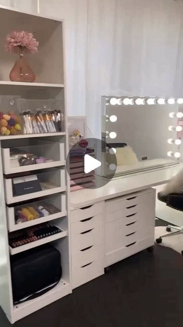 VANITY COLLECTIONS on Instagram: "Let’s talk the Ikea PAX DRAWERS. They are the next level makeup drawers when you’ve got that super large beauty collection 💥

What we love about them.
The drawers are as long as the Ikea Alex 5 drawer units - 52cm - and alittle wider AND the drawers pull all the way out. Which as we know is the only down fall with the Alex 5 and 9 drawer units.

The drawers are also extra tall so you can fit your larger Morphe sized palettes.

AND YES - you can use our drawer inserts in them too.
You will need to pick them in size LARGE
💥 HOT TIP 💥
There are 3 different versions of the Pax drawers
So if you pick a wider one you could fit 2 or 3 of these large sized drawer inserts in 1 drawer.

Just remember our inserts are 29cm wide. So if you get the 100cm wide PAX dra Pax Drawers, Ikea Makeup Storage, Vanity Collections, Ikea Makeup, Makeup Drawers, Adjustable Chair, Beauty Station, Ikea Alex, Makeup Drawer