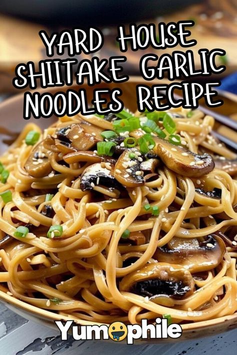 Best Yard House Shiitake Garlic Noodles Recipe Favorite Garlic Noodles Allrecipes, Garlic Noodles Yard House, Shiitake Garlic Noodles Yard House, Shitake Noodles Recipes, Shiitake Noodle Recipes, Yard House Garlic Noodles, Yard House Garlic Noodles Recipe, Lemon Crunch Cake Recipe, Shiitake Noodles