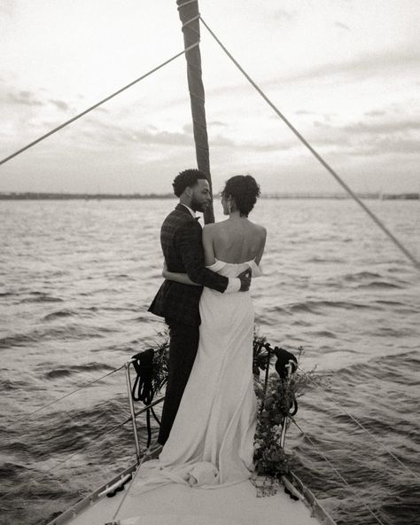 Throwback to some of my favorites from last year’s sailboat adventure Host: @adorncollectiveworkshops Creative Director: @whimsically_wed Sailboat: @bluelife.charters Beauty: @blissfulmuse.co Gown and Veil Store: @whitebridalboutiques Floral Design: Whitney with @adorncollectiveworkshops Gown Designer: @danytabet Models: @davrilt_&@tallcoolmom Boat Themed Wedding, Sailing Wedding, Boat Engagement Photos, Boat Engagement, Sailboat Wedding, Gown Designer, Boat Wedding, Designer Gowns, Engagement Shoot