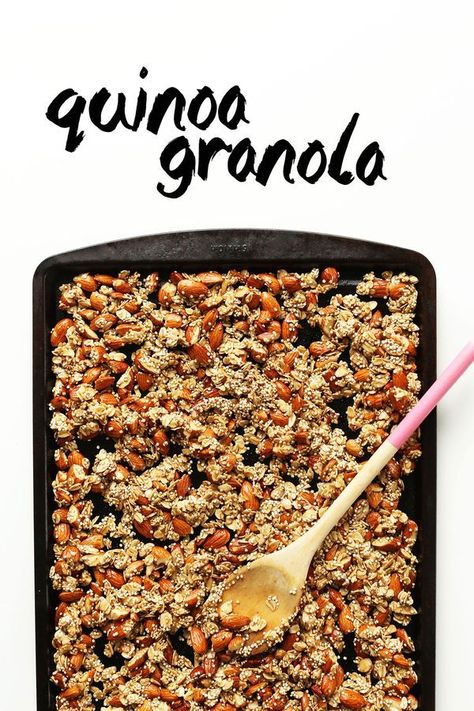 Quinoa Granola Recipe, Simple Quinoa, Quinoa Granola, Minimalist Baker, Granola Recipes, Homemade Granola, Quinoa Recipes, Breakfast Recipe, Orzo