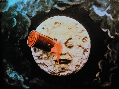 Georges Melies, A Trip To The Moon, Stop Motion Photography, Lost Film, George Melies, Man In The Moon, Science Fiction Movies, Sci Fi Films, Jules Verne