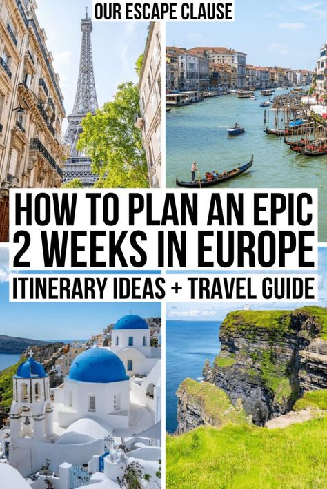 How to plan an epic 2 weeks in Europe: the ultimate travel guide for Europe, with plenty of 2 week Europe itinerary ideas to choose from!   #europetravel #traveltips How To Plan Europe Trip, Best Europe Itinerary 2 Weeks, 2 Week Backpacking Europe, Two Weeks Europe Itinerary, Visiting Europe First Time, Best Places To Visit Europe, How To Plan For A Trip, Europe Trip Itinerary Two Week, Europe Itinerary 3 Weeks