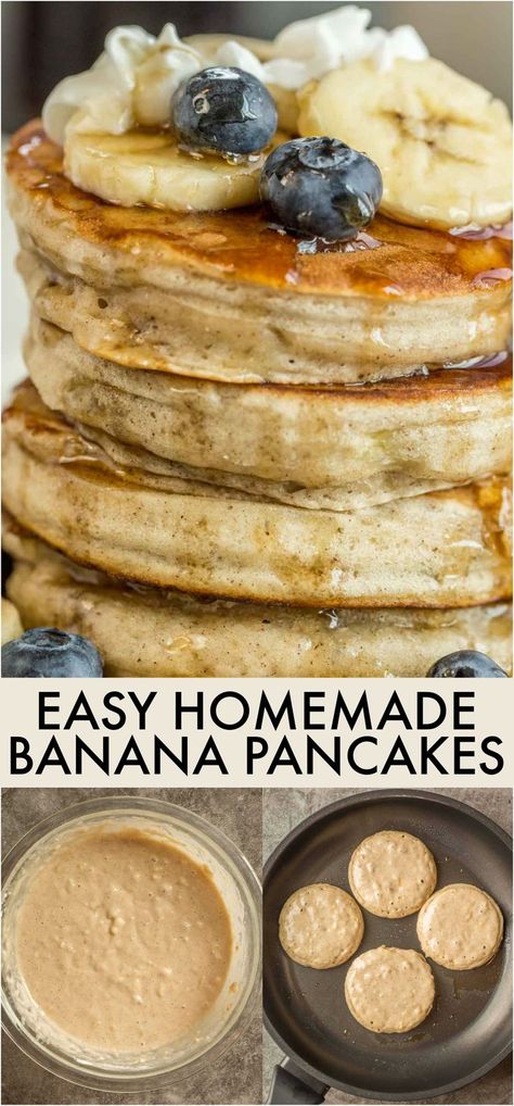 Banana Recipes Pancakes, Banana Bread Pancakes Easy, Pancakes Made From Bananas, Homemade Banana Pancakes Easy, Banana Pancakes Fluffy, Pancakes With Banana And Egg, Fluffy Banana Pancakes Healthy, Fluffy Banana Pancakes Recipe, 1 Banana Pancakes