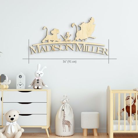 Lion King Nursery Lion King Name Birthday Disney Baby Boy | Etsy Australia Lion King Nursery Theme, The Lion King Nursery, Lion King Nursery Boy, Lion King Baby Nursery, Lion King Nursery Ideas, Disney Boy Nursery, Lion King Room, King Name, Nursery Room Diy