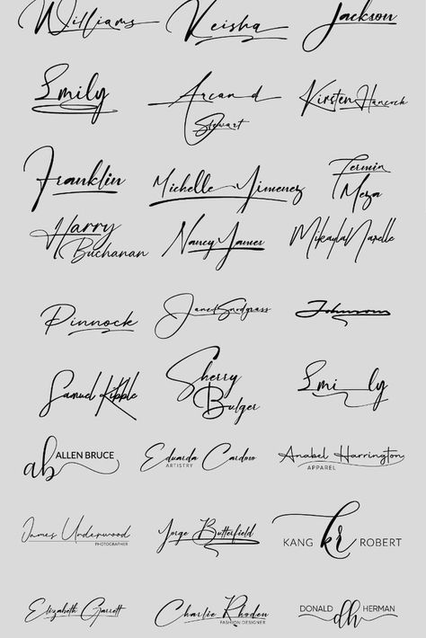 I will design scripted, cursive, hand drawn signature logo or autograph Fonts For Signatures, Hand Signature Ideas, Beautiful Signatures Handwriting, Jennifer Signature Ideas, How To Do Your Signature, Sarah Signature Ideas, Victoria Signature Ideas, Emma Signature Ideas, Signature Ideas For J Names