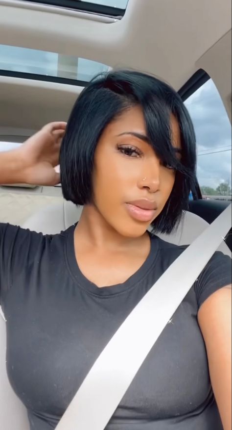 Natural Hair Bob Cut, Hair Style For Girls, Natural Hair Bob, Natural Hair Haircuts, Pressed Natural Hair, Silk Press Natural Hair, Natural Hair Short Cuts, Corte Bob, Short Hair Pixie Cuts