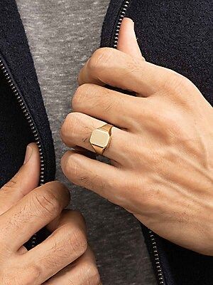 Inspired by Signet Rings of Royalty Past, our Duke Signet Ring, embodies strength, tradition and modernity all in one. Crafted with solid gold and featuring a comfort fit design, its an everyday piece he'll never want to take off..14k yellow gold.Made in Turkey. Mens Gold Signet Wedding Ring, Sapphire Signet Ring Men, Men Rings Aesthetic Gold, Wedding Ring For Men Gold, Signet Engagement Ring Men, Men Signet Ring Gold, Man Ring Design Gold, Mens Signet Wedding Ring, Gold Signet Ring Mens