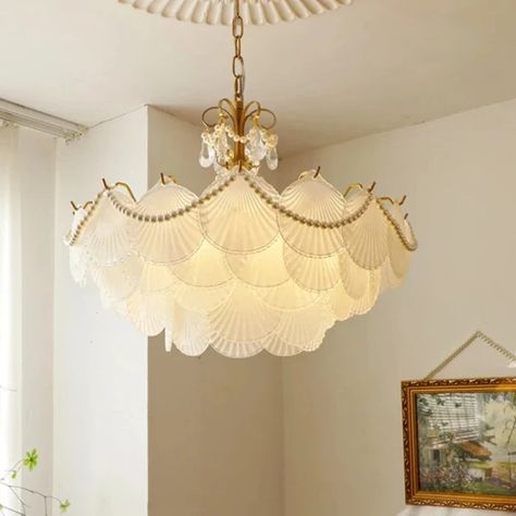 Just found this amazing item on AliExpress. Check it out! C$773.38 | Pendant LED Modern Light Fixture Art French Shell Glass Chandelier Lamps Copper for Home Decoration Living Dining Room Bedroom Pearl Bedroom Decor, Chandelier Frames, Bedroom Chandelier Ideas, Pearl Home Decor, Shell Pendant Light, Seashell Chandelier, Shell Chandelier, Pearl Chandelier, Modern Light