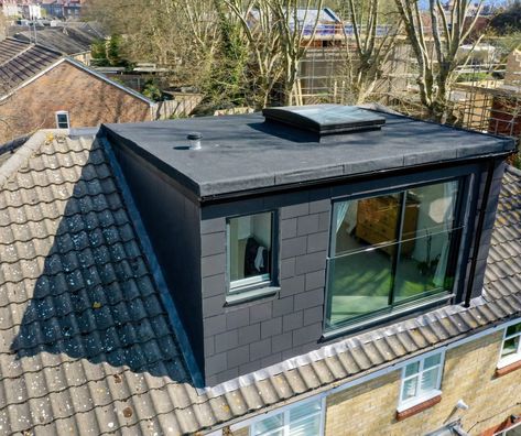 Dormer Skylight, Loft Conversion Doors, Loft Conversion Windows, Attic Conversion Bedroom, Loft Conversion Balcony, Loft Dormer, Loft Exterior, Dormer House, Small House Extensions