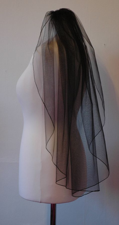 Wedding Veil, Black, 1 Single Tier, Plain Veil, Black Edge, Short Veil, Long, Elbow Length, Fingertip, Floor, Cathedral, LB Veils 143 UK by LBVeils on Etsy Black Veils Bridal, Wedding Veil Black, Plain Veil, Black Bridal Veil, Black Wedding Veil, Veil Black, Veil Long, Wedding Dresses 50s, Short Veil