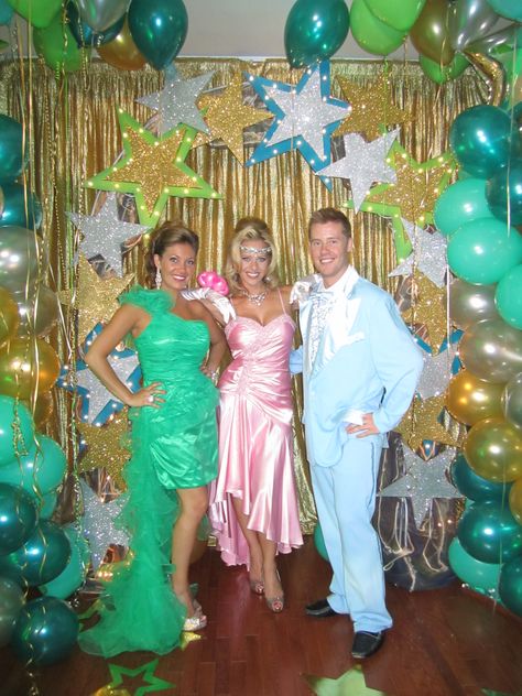 Tacky Birthday Party Ideas, 1980s Prom Aesthetic, 80s Prom Aesthetic Decorations, Tacky Prom Theme, 80s Prom Decor, 80s Prom Decorations, 80s Prom Theme, Tacky Prom, Prom Theme Party