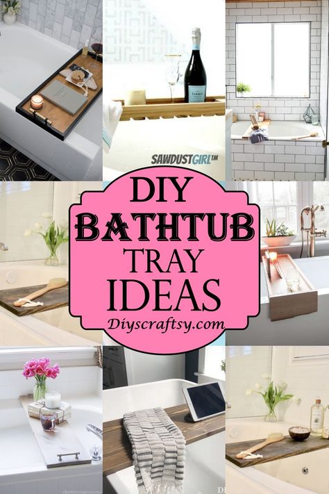 Bathtub Caddy Diy, Diy Bathtub Tray, Bathtub Board, Bathtub Table, Bathtub Shelf, Wood Bathtub, Wooden Bathtub, Diy Bathtub, Tub Tray