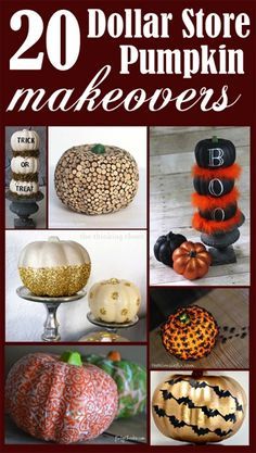 20 Makeovers of Dollar Tree Styrofoam Pumpkins.  Ideas for the Thanksgiving… Dollar Tree Styrofoam Pumpkins, Styrofoam Pumpkins, Dollar Store Pumpkin, Diy Fall Decor, Dollar Tree Pumpkins, Dollar Tree Fall, Art Beat, Dollar Store Halloween, Foam Pumpkins