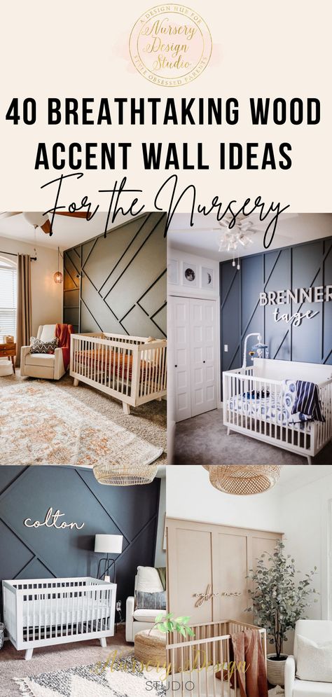 Ahead, we are rounding up 40 breathtakingly beautiful nursery wood accent wall ideas- to create a stunning backdrop in the baby's room. Wood Accent Wall Ideas, Boy Room Accent Wall, Shiplap Nursery, Wainscoting Nursery, Wooden Accent Wall, Nursery Accents, Nursery Accent Wall, Wood Wall Design, Accent Wall Ideas