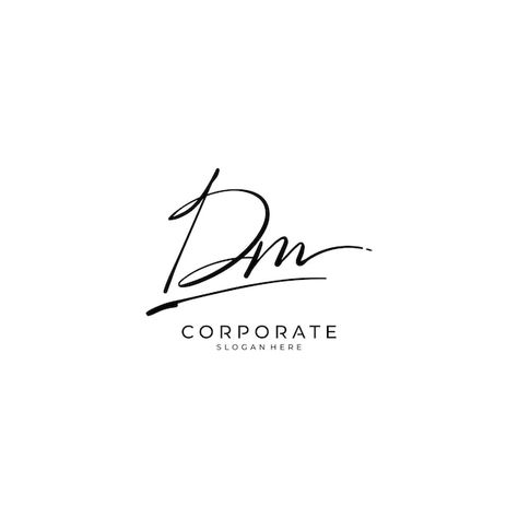 Dm Logo Design Fonts, Dm Logo Design, Dm Monogram, Retro App, Dm Logo, Logo Handwritten, Handwriting Logo, Clothing Store Design, Vintage Badge