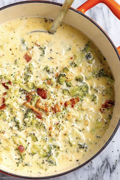 Jul 1, 2020 - Broccoli Cauliflower Cheese Soup with Bacon – A super nutritious, hearty and delicious soup ready in 15 minutes! Packed with veggies and incredible, cheesy flavor, this low-carb broccoli caul… Broccoli Cauliflower Cheese Soup, Broccoli Cauliflower Cheese, Cauliflower Cheese Soup, Broccoli Cauliflower Soup, Cauliflower Cheese Soups, Soup With Bacon, Cheese Soup Recipes, Cauliflower Soup Recipes, Best Soup Recipes