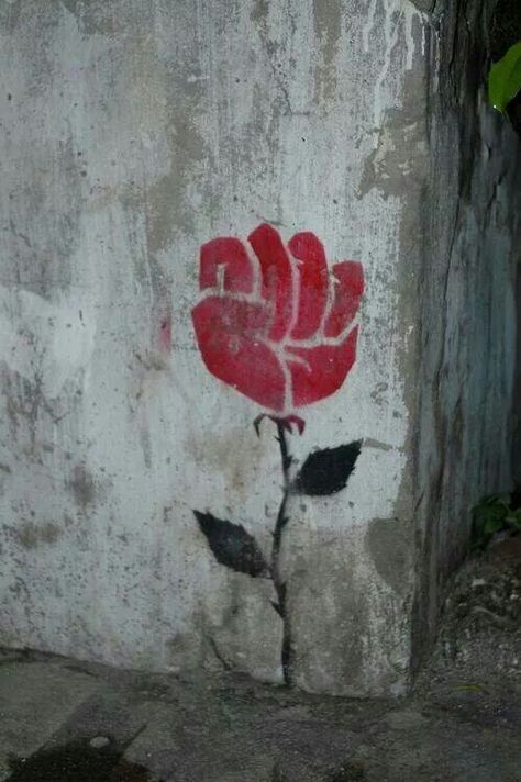 Fist rose. #streetart #powerfulart #redrose #fistpump Women Rights, Tumblr Art, Urban Street, Jolie Photo, Street Art Graffiti, Land Art, Pics Art, Public Art, Banksy