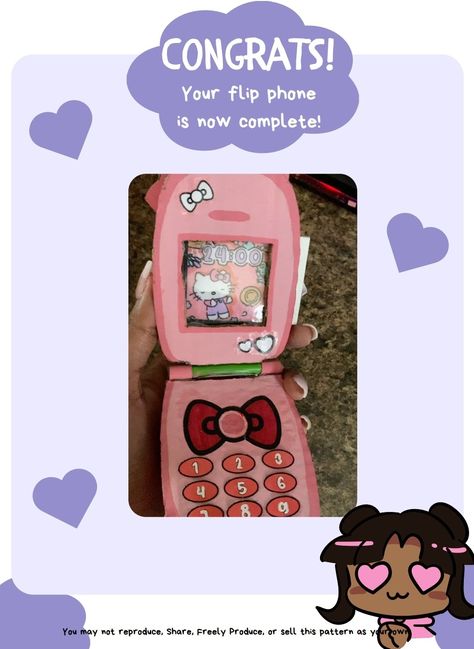 Cardboard Flip Phone, Phone Craft, Hello Kitty Printables, Easy Paper Crafts Diy, Flip Phone, Diy Presents, Flip Phones, Fun Easy Crafts, Inspirational Wallpapers