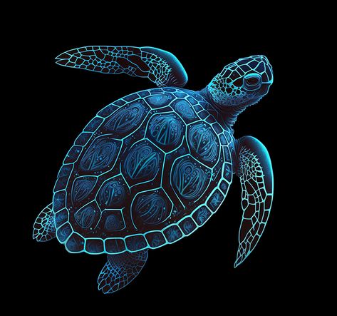 Stickers Chalk Wall Art, Sea Turtle Artwork, Turtle Artwork, Ohana Tattoo, Sea Creatures Drawing, Jellyfish Pictures, Sea Turtle Tattoo, Sea Turtle Art, Blue Things