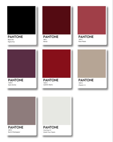 Aesthetic Red Color Palette, Sensual Color Palette, Dark Feminine Color Palette, Brand Analysis, Kurdish Women, Burgundy Colour Palette, Deep Autumn Color Palette, Feminine Color Palette, Pantone Colour Palettes