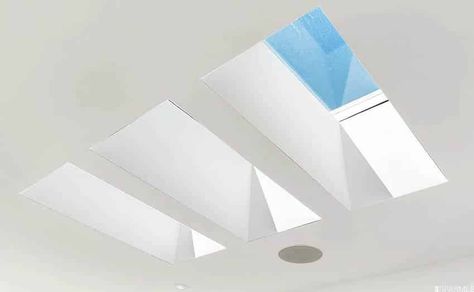 Modern Skylights, Flat Roof Skylights, Skylight Glass, Tubular Skylights, Skylight Installation, Roof Skylight, Skylight Design, Skylight Kitchen, Roof Window