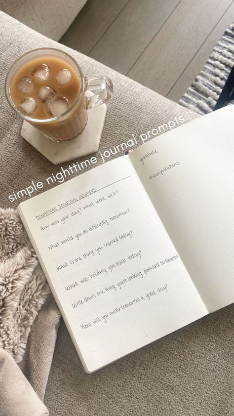 Nighttime Journal Prompts, Nighttime Journal, Nightly Journal, 369 Manifestation, Night Reflection, Journal Inspiration Writing, Healing Journaling, Journal Questions, Study Tips For Students