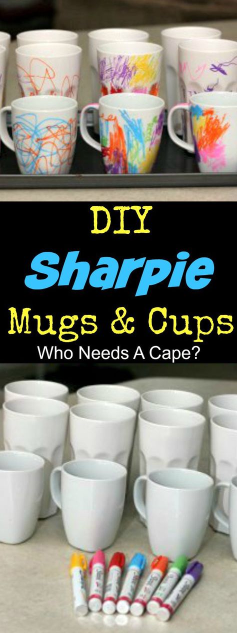 Dry for 24 hrs, put in cold oven, set to 400° for 40 min, let cool with oven. Diy Christmas Mugs, Sharpie Mugs, Diy Sharpie Mug, Sharpie Crafts, Sharpie Mug, Diy Sharpie, Diy Mugs, Sharpie Art, Navidad Diy