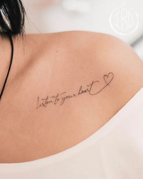 Tattoo Ideas Female Collar Bone Quotes, Tattoo Ideas On Collar Bone For Women, Collar Bone Tattoo Quotes Strength, Shoulders Tattoo Women, Collar Bone Tattoo Quotes For Women, Tattoo For Shoulder For Women, Ladies Tattoos Classy, Other Language Tattoos, Collar Bone Tattoo Ideas For Women