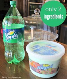 Ice Cream Punch Sherbert, Punch With Sherbet Ice Cream, 7 Up Punch With Sherbert, 7up Sherbert Punch, 2 Ingredient Punch Recipes, Ginger Ale And Sherbert Punch, 7up Punch Sherbert, Ginger Ale Punch Sherbert, Punch Made With Sherbert