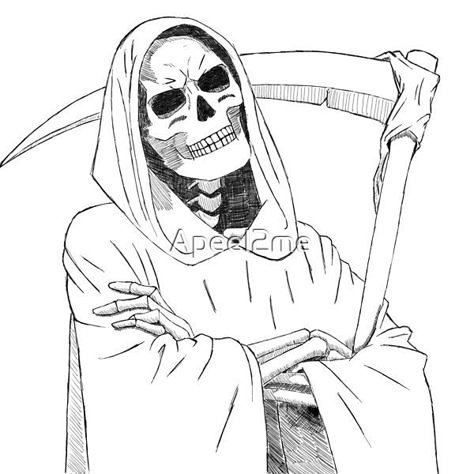 Grim Reaper “you don’t say…” sketch  by Apeel2me | Redbubble Grim Reaper Character Design, Grim Reaper Sketch, Grim Reaper Drawing, Reaper Drawing, Voodoo Art, Sketch It, The Grim Reaper, The Reaper, House Of Cards