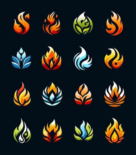 Fire icons | Premium Vector #Freepik #vector #symbol #symbols #clipart #emblem Firestone Logo, Fire Symbols, Fire Symbol, Fire Vector, Fire Badge, Fire Icons, Viking Symbols, Animals And Pets, Art Sketches