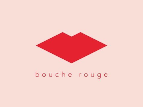 bouche rouche Logo by Martin Knupfer Mouth Logo Design, Mouth Logo, Logo Lips, French Logo, Kiss Logo, Bottle Logo, Lip Logo, Logo Face, Lip Shapes