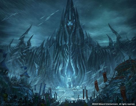 castle by peterconcept.deviantart.com on @deviantART Lich King, Warcraft Art, Castle Art, Fantasy Drawings, Digital Art Gallery, Fantasy City, Fantasy Castle, Fantasy Places, Wow Art