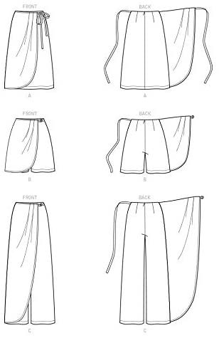 SIMPLICITY Sewing Pattern S9111 Misses' Faux Wrap Pants, Skirt & Shorts, Various, H5 (6-8-10-12-14) : Amazon.co.uk: Home & Kitchen Pants Skirt Pattern, Wrap Skirt Sketch, Japanese Skirt Pattern, Wrap Around Pants Pattern, Japanese Pants Pattern, Wrap Pants Pattern Diy, Wrap Shorts Pattern, Wrap Skirt Patterns Sewing, Diy Wrap Pants