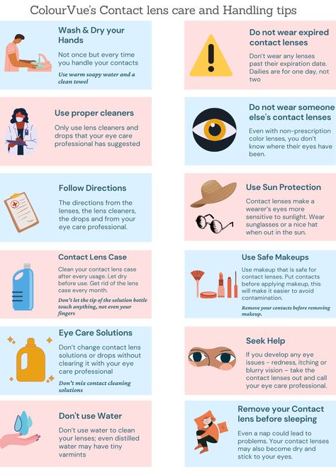 Tips For Contact Lenses, Contacts Vs Glasses, How To Put Contacts In Eye Tips, Big Eye Contacts, Contact Lenses Tips, Daily Contact Lenses, Contact Lens Care, Eyewear Store Design, Costume Contact Lenses