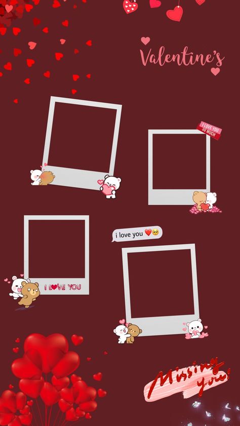 Valentine Day Frame, Love Frame Instagram Story, Valentines Frame Ideas, Love Photo Frames For Editing, Photo Template Aesthetic Love, Valentine Story Instagram Ideas, Love Collage Couple, Love Collage Template, Valentines Post Instagram