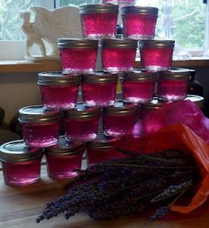 Mary's Milk Monsters: Lavender Jelly Lavender Jelly, Lavender Recipes, Canning Jam, Homemade Jelly, Fresh Lavender, Jam And Jelly, Pint Jars, Jelly Recipes, Half Pint