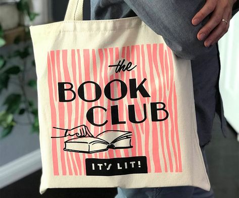 Book Club Tote Bags, Diy Paper Bookmarks, Book Totes, Book Club Ideas Hosting, Bookish Lifestyle, Diy Bookmark Ideas, Womens Book Club, Make A Bookmark, Book Club Activities