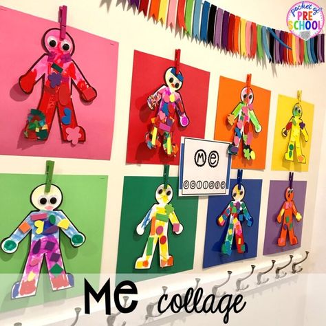 All About Me Activities - Pocket of Preschool All About Me Preschool Theme, Me Preschool Theme, All About Me Crafts, First Days Of School, September Themes, All About Me Art, All About Me Preschool, All About Me Activities, About Me Activities