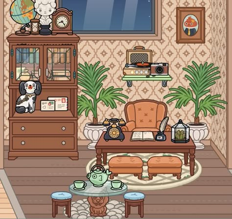 Office Toca Boca Ideas, Toca Boca Office Ideas Aesthetic, Toca Boca Vintage House, Toca Boca Office Ideas, Toca Life World House, Toca Boca Ev, Toca Rooms, Toca World Ideas, Toca House Ideas