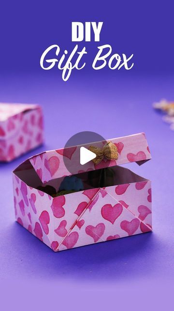 D.I.Yay! on Instagram: "DIY Gift Box | Follow @d.i.yay  #diy #diyvideos #diyprojectideas #diytutorial #diycrafts #artandcraft #easyDIY #papercrafts #giftbox #giftideas #gifting #crafting #craftideas #handmadegifts #howtomake" Make A Gift Box Out Of Cardboard, Chocolate Box Gift Diy, Diy Candy Box Gift, How To Make A Gift Box Diy, Paper Gift Boxes Diy, How To Make A Box, Diy Surprise Box, Diy Gift Boxes, Homemade Gift Boxes