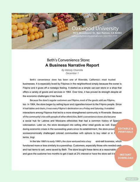 Narrative Report Format, Narrative Report Design, Narrative Report Sample, Narrative Report, Oakwood University, Report Design Template, Report Design, Report Card, Template Google