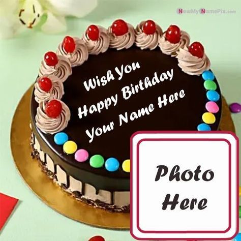 Write Name On Birthday Cake Photo Frame Images, Birthday Cake With Name Wishes Celebration Photo Maker Editor, Creating My Name With Photo Add Birthday Cake Whatsapp Profile Pictur... Birthday Cake With Name And Photo Edit, Photo Cake Birthday, Happy Birthday Wishes With Photo, Write Name On Birthday Cake, Cake With Pictures, Frame Dp, Happy Birthday Cake Writing, Chota Bheem, Happy Birthday Chocolate Cake