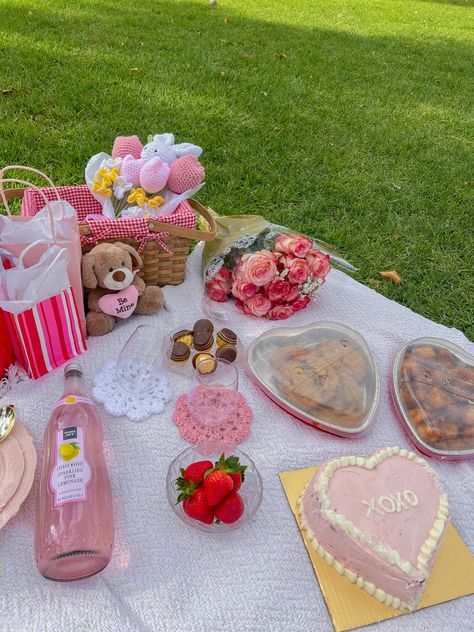 Girly Picnic Ideas, Picnic Aesthetic Romantic, Pink Birthday Picnic, Pink Picnic Aesthetic, Pink Picnic Party, Cute Picnic Ideas, Picnic Set Up, Shabby Chic Picnic, Color Palette Moody