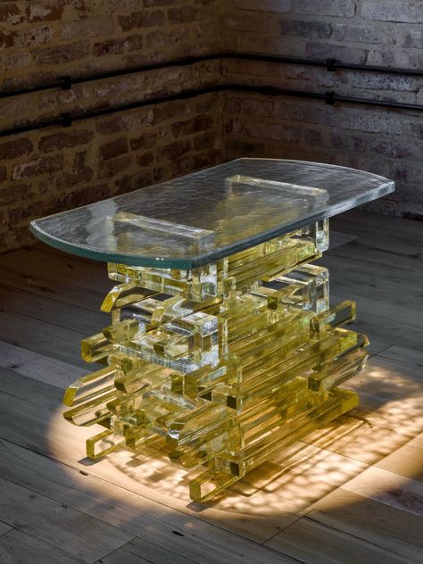 Bethan Laura Wood in conversation | Habitus Living Brick Table, Venice Glass, Laura Wood, Brick Molding, Glass Brick, Venetian Glass, Glass Coffee Table, Design History, Coffee Table Design